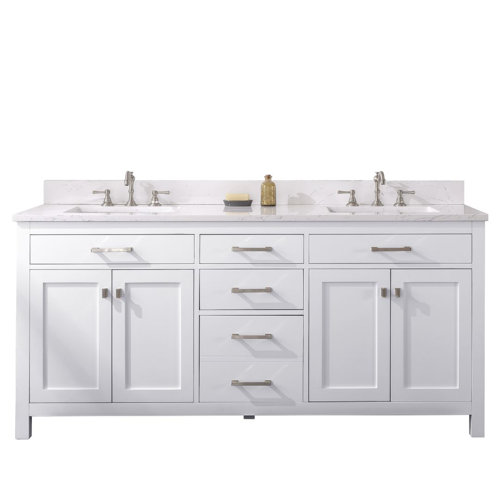 Sterling Rivers Jasper 72'' Double Bathroom Vanity with Vanity Top ...